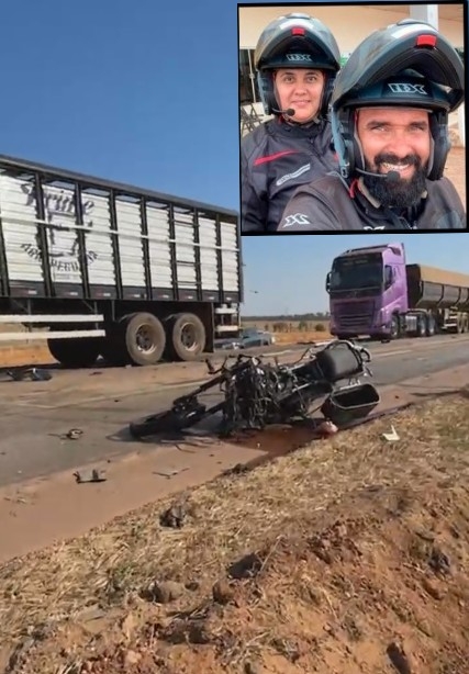 Casal do Fronteira Moto Clube morreu em acidente na BR-163 em Sinop