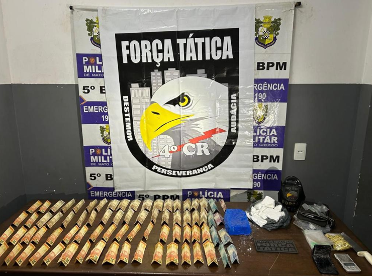 Foragido por homic�dio � preso com coca�na e dinheiro em Rondon�polis