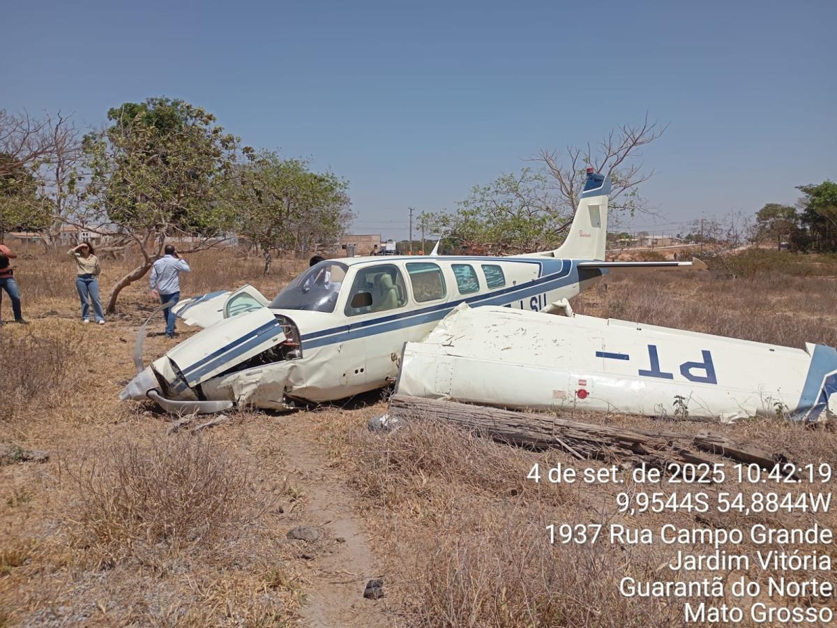 Avio sofre pane e faz pouso forado em Guarant do Norte;