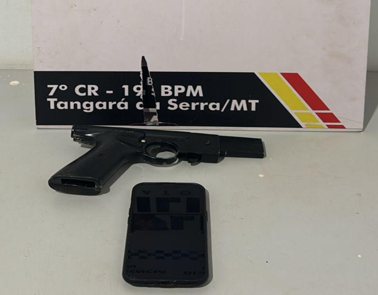Faccionado � preso com arma calibre .22 em Tangar� da Serra