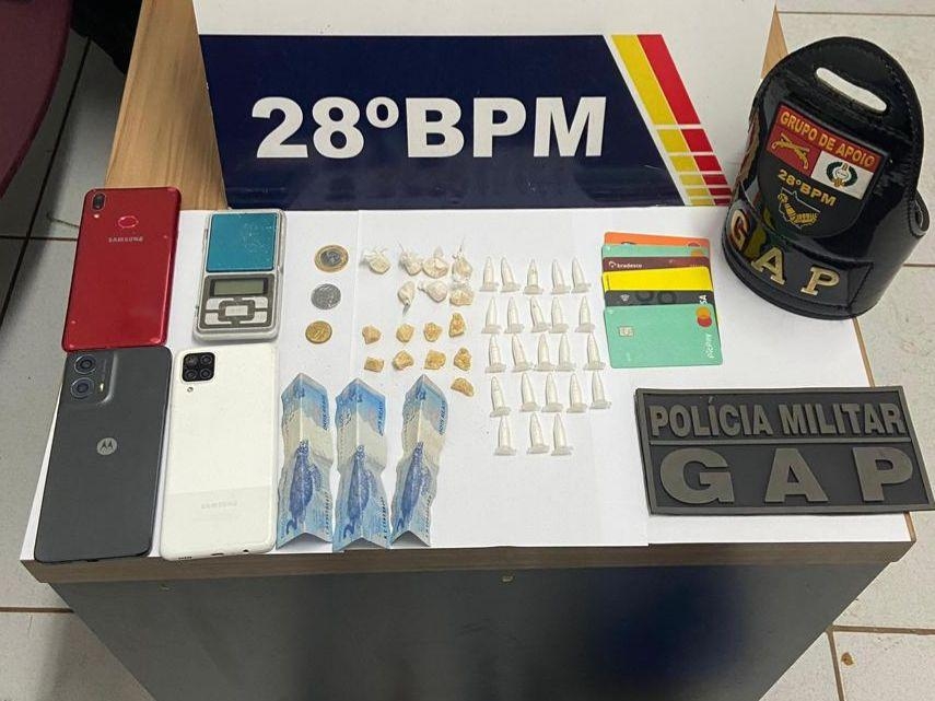 Integrante de fac��o � preso por tr�fico de drogas durante opera��o da PM em Jaciara