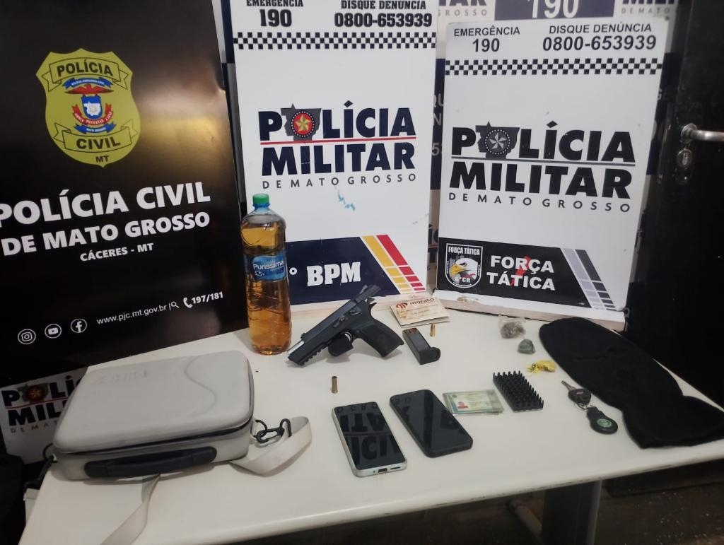 For�as de seguran�a prendem tr�s faccionados suspeitos por tentativa de homic�dio em C�ceres