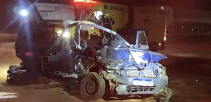 Coliso entre dois carros na BR-163 deixa sete pessoas feridas em MT