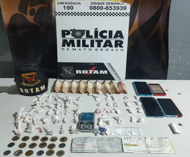 Rotam prende trio por tr�fico e apreende 55 por��es de drogas em V�rzea Grande
