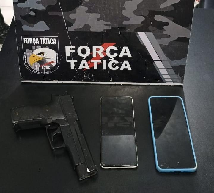 For�a T�tica apreende adolescente e prende dois homens suspeitos por roubo de motocicletas em Cuiab�