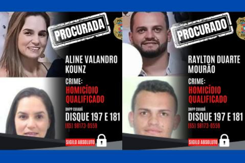 Pol�cia intensifica buscas por casal acusado de assassinato de personal em V�rzea Grande