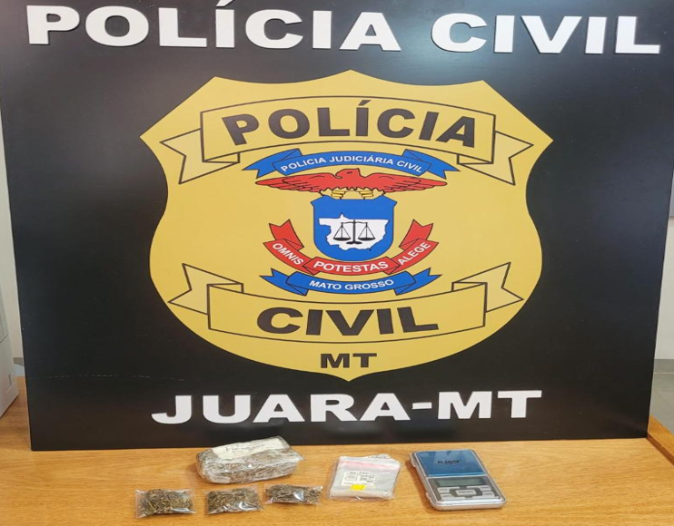 Jovem de 24 anos � preso por roubo e tr�fico de drogas em Juara
