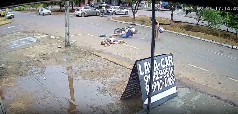 Atropelamento em avenida movimentada termina com morte de idosa em Sinop (Vdeo)