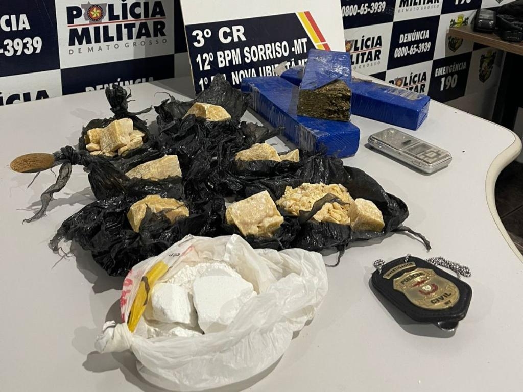 Pol�cias Militar e Civil prendem faccionado por tr�fico de drogas em Nova Ubirat�