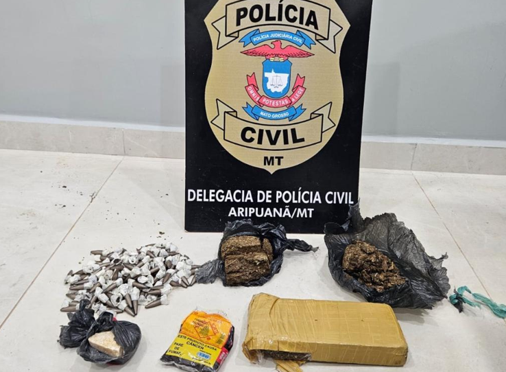 Pol�cia Civil prende motociclista com drogas em Aripuan�