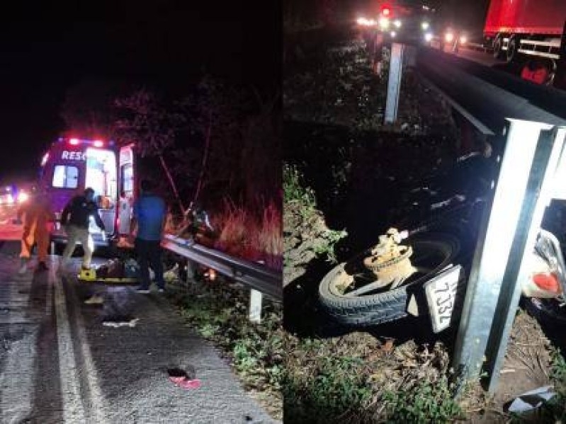 Mulher morre aps moto atingir capivara e ser atingida por caminho em Cceres