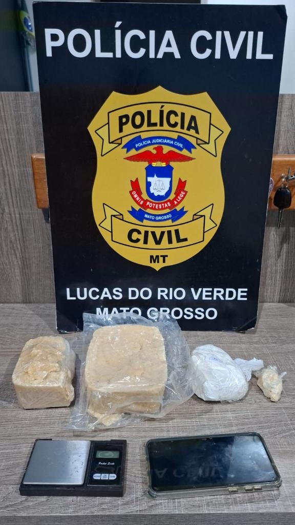 Pol�cia Civil identifica e fecha ponto de venda de drogas em Lucas do Rio Verde