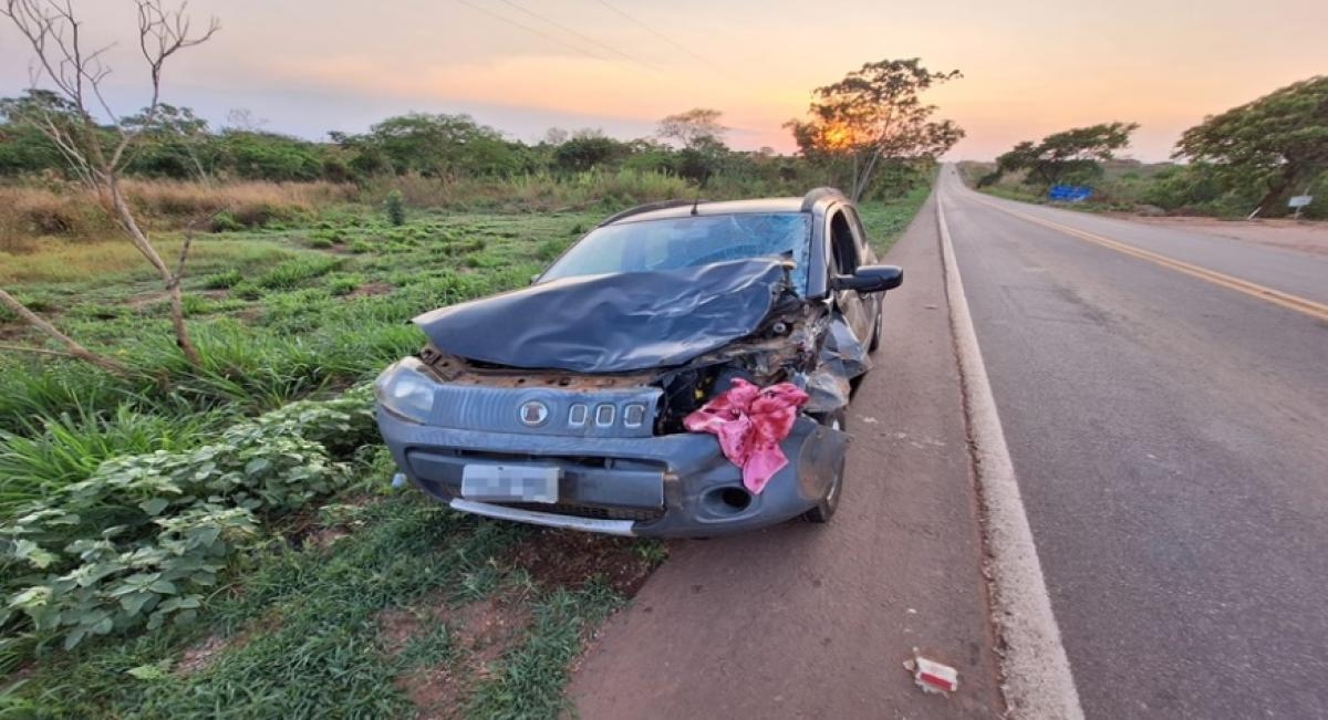 Idoso fica gravemente ferido aps atropelar vaca no Anel Virio em Rondonpolis