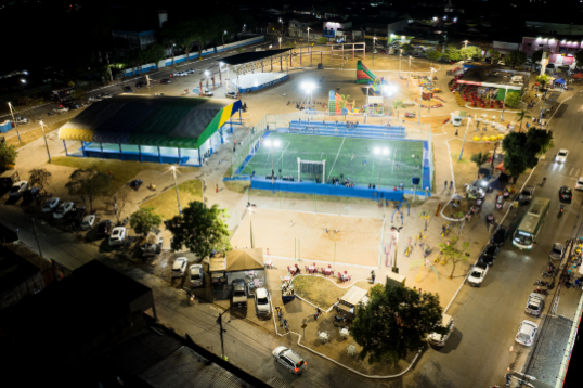 Prefeitura de Cuiab entrega campo society e quadras revitalizadas no Pedra 90