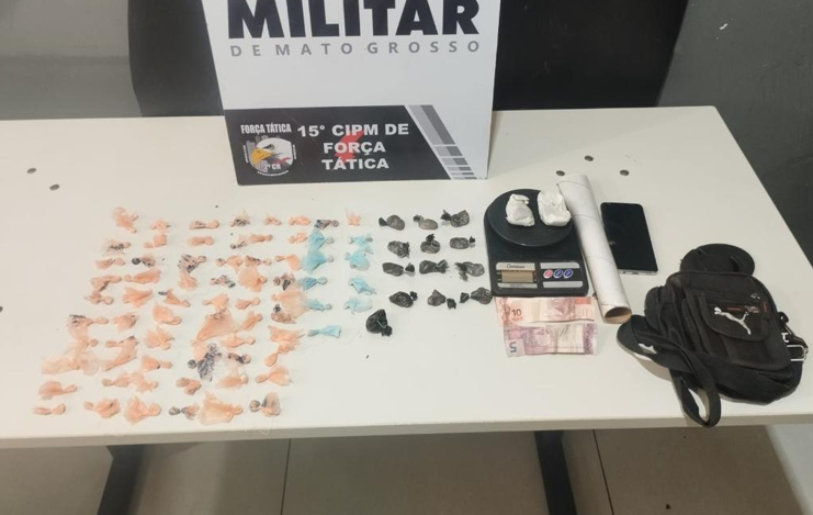 For�a T�tica apreende drogas e prende dois suspeitos por tr�fico em V�rzea Grande