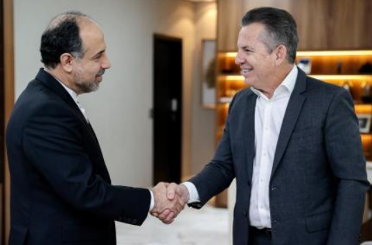 Governador apresenta potencial para novos investimentos em MT ao embaixador do Ir�