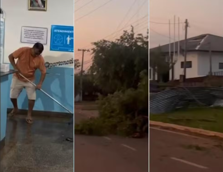 Temporal causa destruio e leva Porto dos Gachos a decretar calamidade pblica