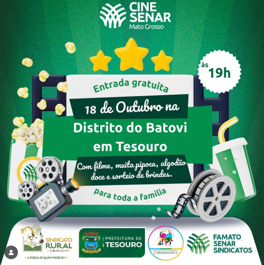 Cine Senar leva diverso e cinema ao ar livre para o Distrito do Batovi