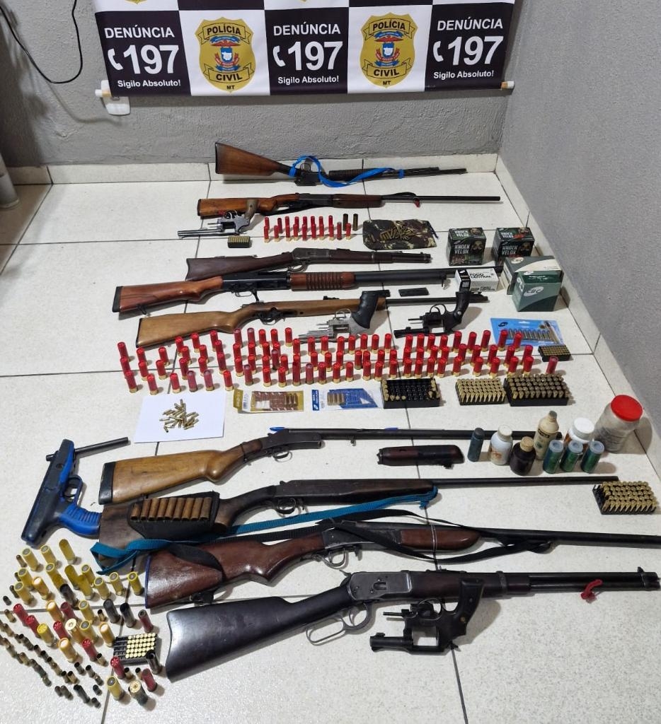Polcia Civil apreende 14 armas e munies em posse de alvos de investigao de homicdio