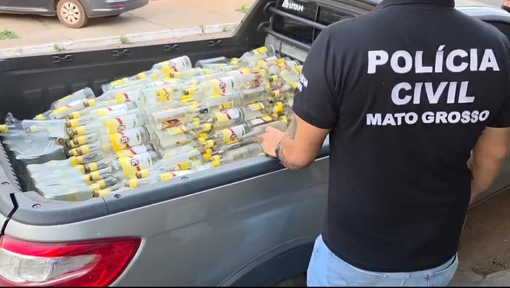 Polcia Civil e Vigilncia Sanitria fecham fbrica clandestina de bebidas destiladas em Vrzea Grande