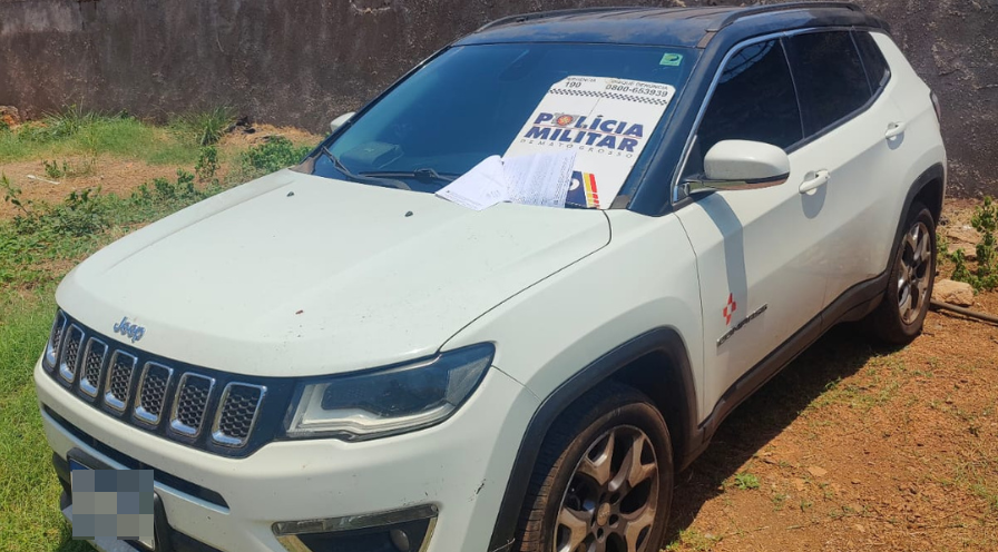 Jeep Compass roubado em assalto violento  encontrado pela PM em Rondonpolis