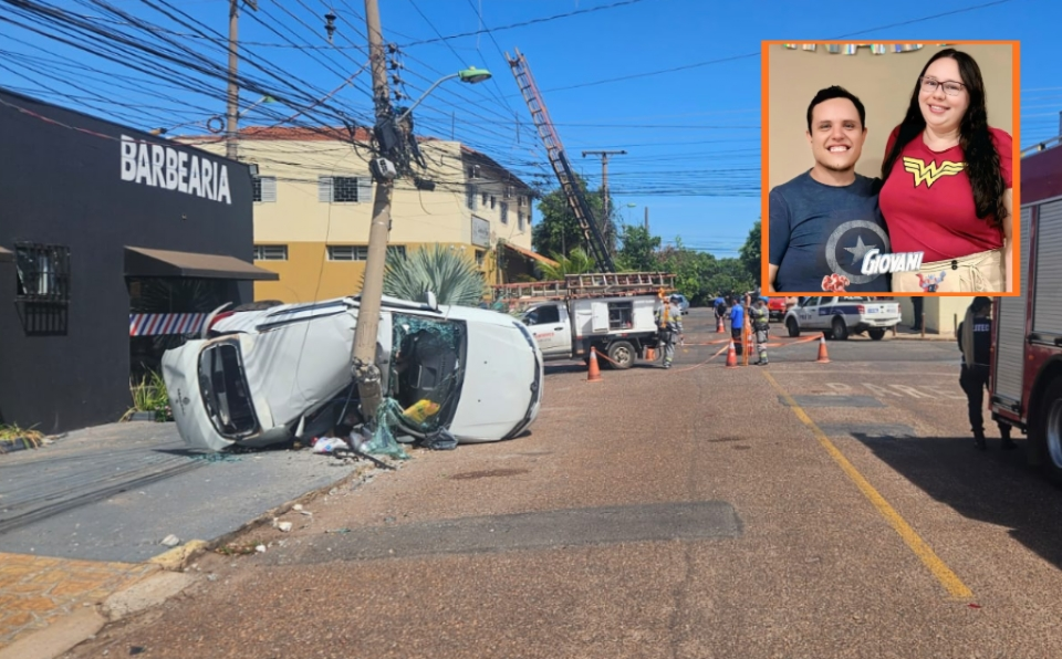 Casal morre ap�s capotamento em cruzamento do CPA 1, em Cuiab� (V�deo)