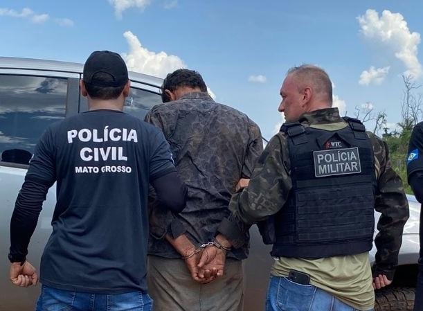 Pol�cias Civil e Militar prendem autor de feminic�dio e homic�dio de casal em Marcel�ndia