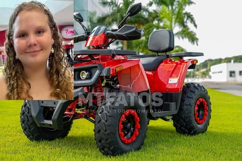 Menina de 10 anos morre em acidente com quadriciclo em fazenda