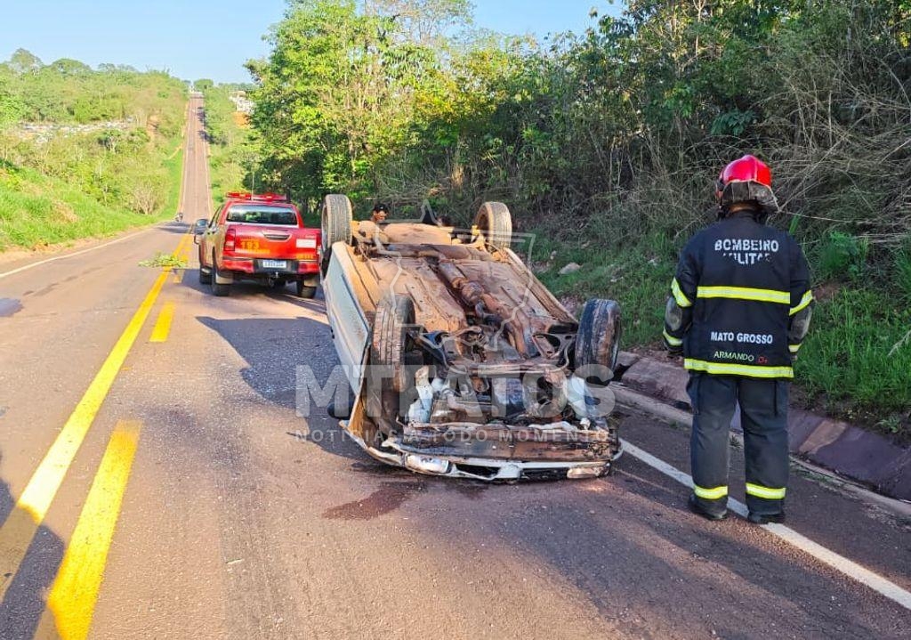 Corpo de Bombeiros militar resgata v�tima de acidente de tr�nsito