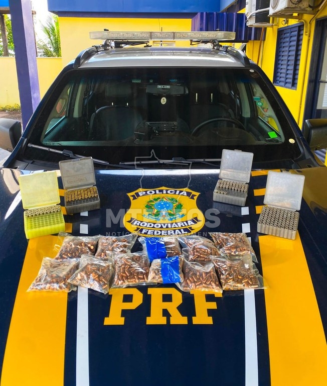 PRF apreende mais de mil munies e equipamentos de recarga durante fiscalizao em Rondonpolis