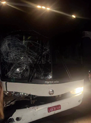 Motociclista morre aps coliso frontal com nibus na BR-364, em Jaciara