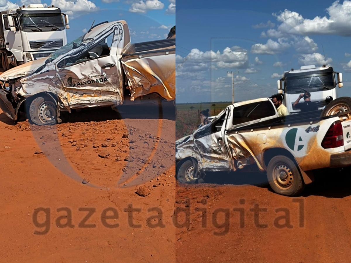 Motorista morre ap�s colidir com carreta em estrada de ch�o na MT-109
