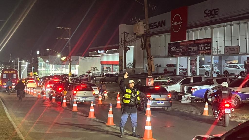 Operao Lei Seca resulta na priso de trs condutores por embriaguez em Vrzea Grande