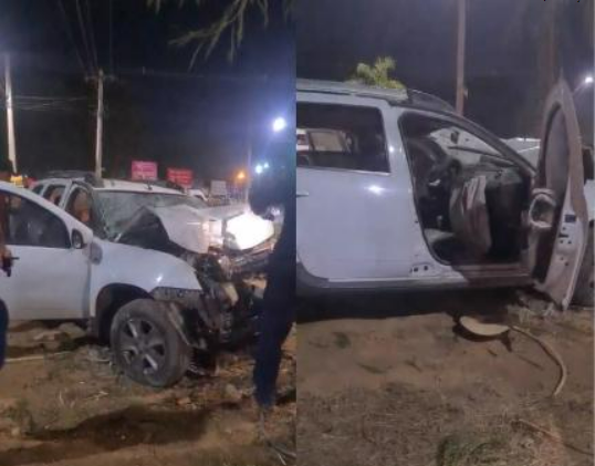 Investigador da Pol�cia Civil fica ferido ap�s bater o carro contra uma �rvore