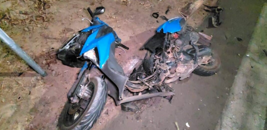 Dois so hospitalizados aps violenta coliso entre motos em Sinop