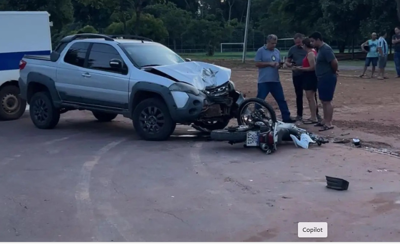 Motociclista de 33 anos morre em colis�o com picape em frente ao Parque Florestal em Sinop