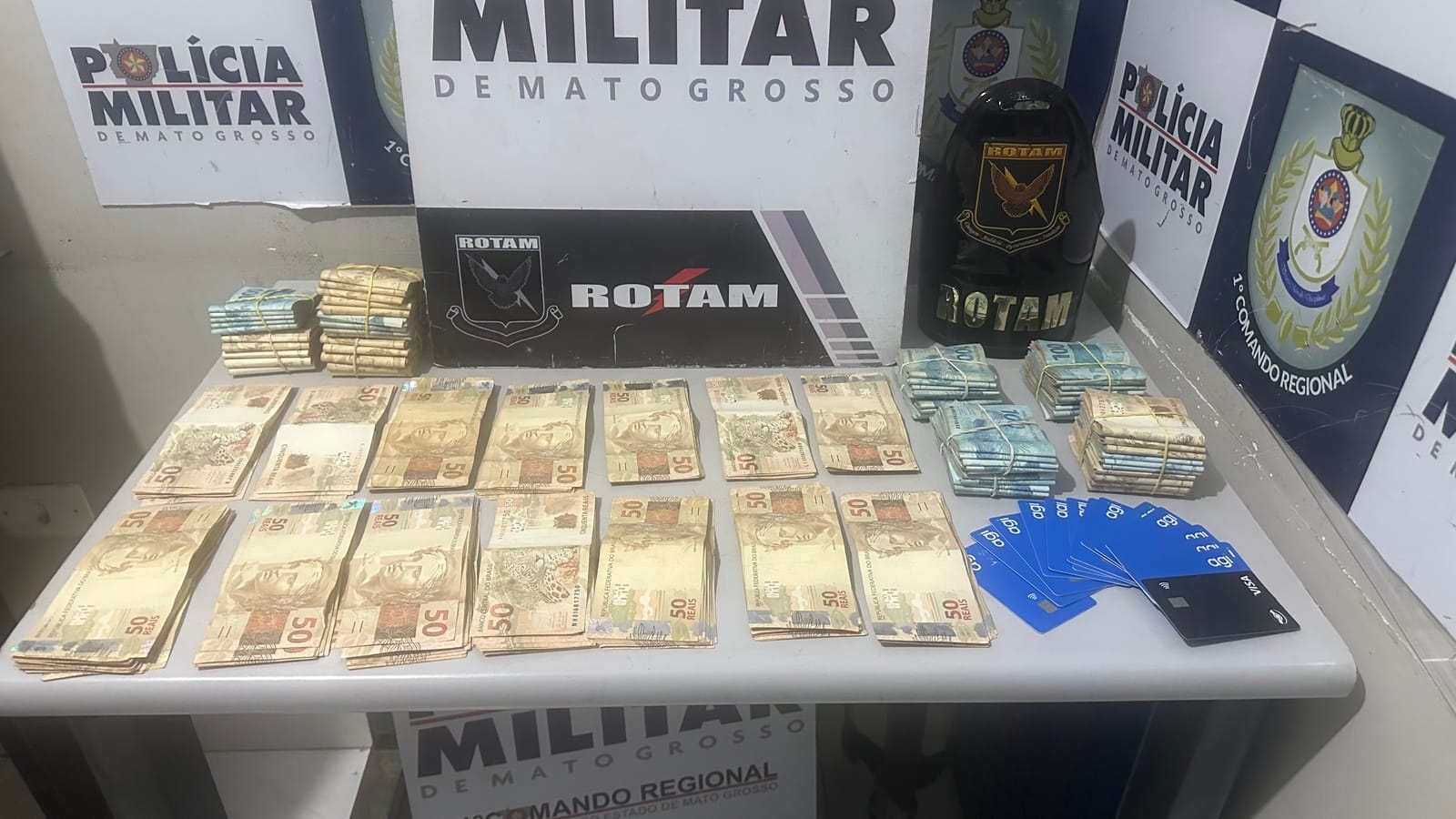 Rotam prende dois jovens com mais de R$ 78 mil e cart�es de terceiros em Cuiab�