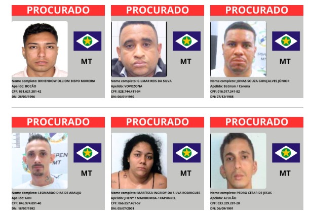 MJSP lan�a plataforma que re�ne os 216 criminosos mais procurados do pa�s; lista inclui alvos de Mato Grosso