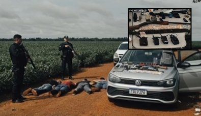 Casal � feito ref�m em assalto e Pol�cia Militar prende cinco envolvidos em Nova Ubirat�