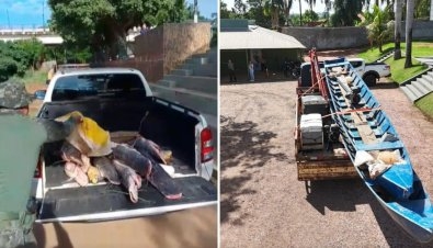 Ind�genas s�o presos com mais de uma tonelada de pescado irregular durante fiscaliza��o na Piracema em Rondon�polis