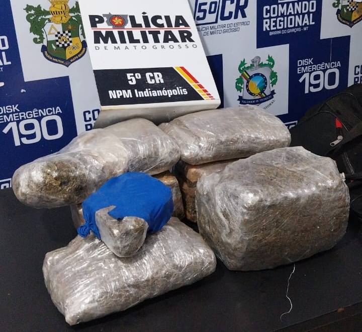 PM apreende dez quilos de supermaconha e prende homem por tr�fico de drogas