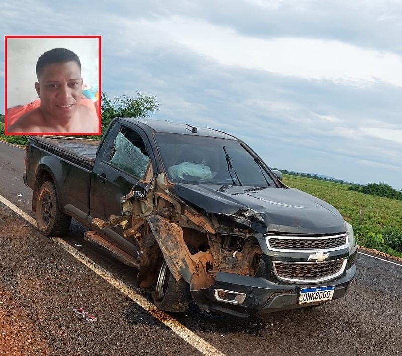 Motociclista morre ap�s colis�o com caminhonete na MT-060, em Pocon�(V�deo)