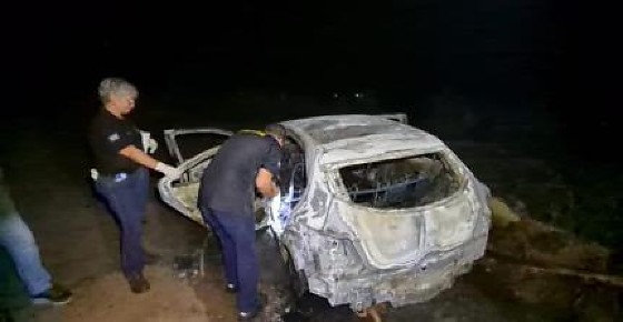 Homem � encontrado morto e carbonizado dentro de carro em estrada de Sinop