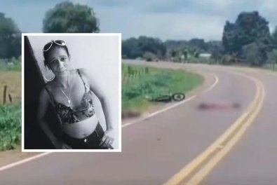 Mulher morre ap�s motocicleta ser atingida por carreta na BR-158, em MT