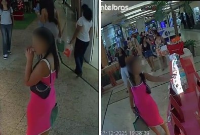 Mulher � flagrada por c�meras furtando perfume em shopping de Cuiab�(V�deo)