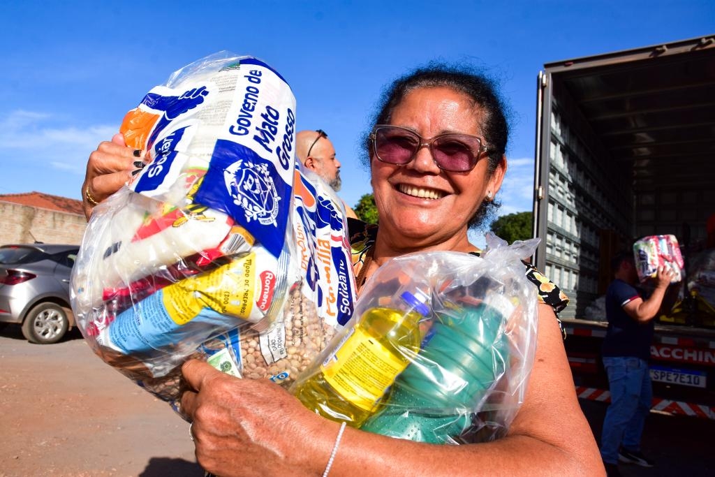 Estado distribui quase 280 mil cestas e refor�a a seguran�a alimentar em Mato Grosso em 2025