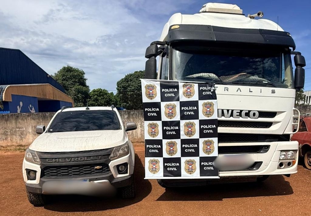Pol�cia Civil recupera dois semi-reboques furtados em Rondon�polis durante a��o em Guiratinga