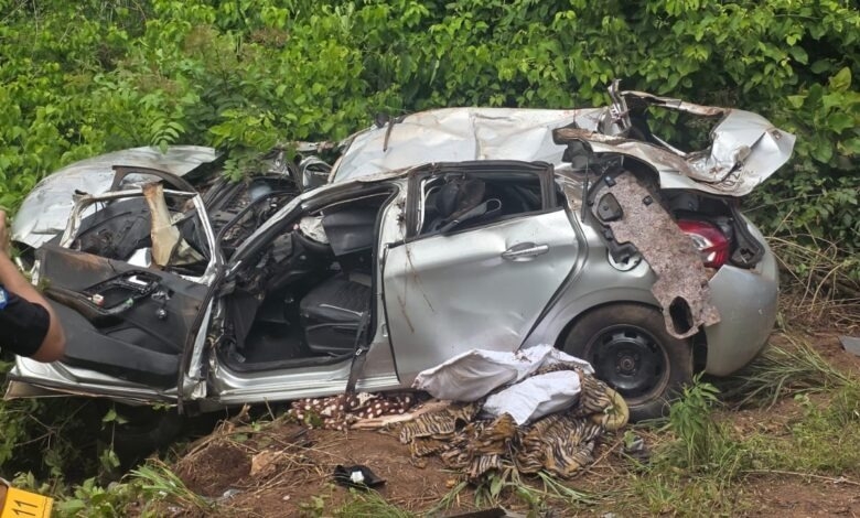 Colis�o frontal na BR-070 mata quatro pessoas de uma mesma fam�lia em General Carneiro