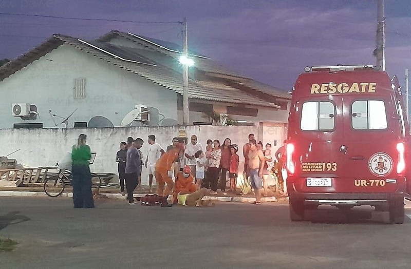 Colis�o em cruzamento deixa ciclista ferido em Nova Mutum