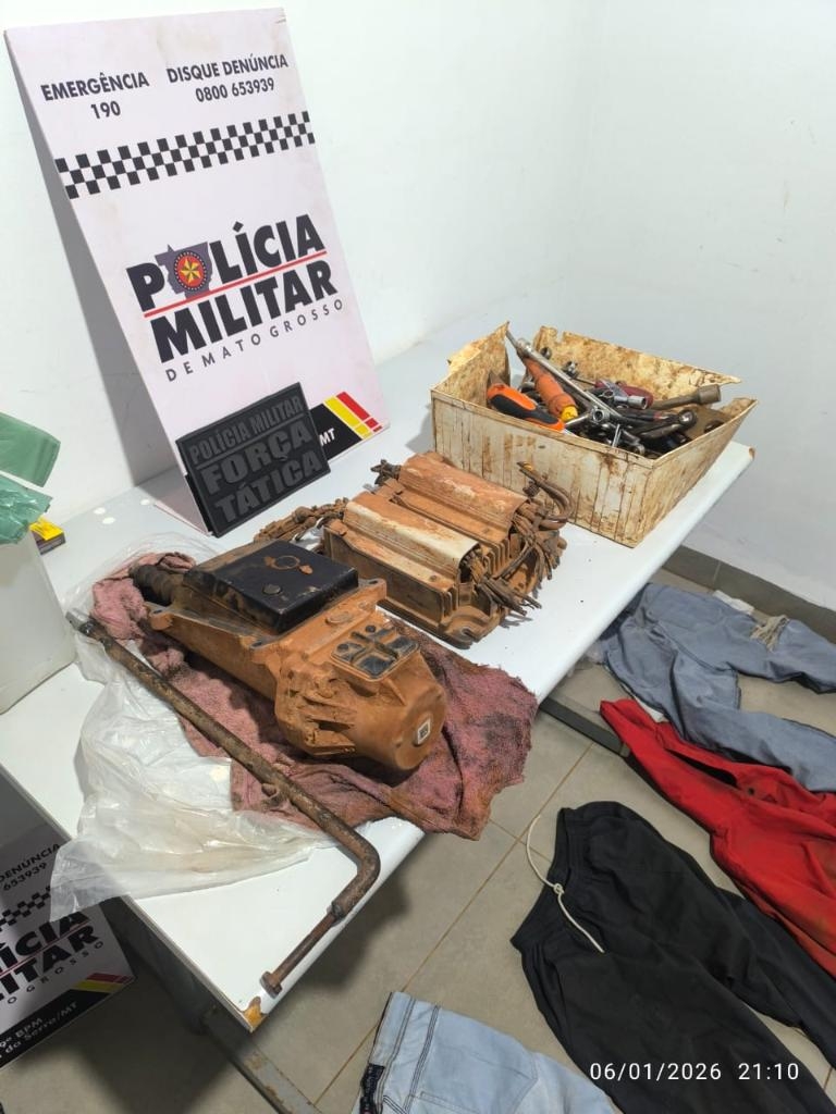 For�a T�tica prende tr�s faccionados por furto e recupera m�dulos de caminh�o